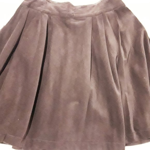 Brown Corduroy Flowing A- line Skirt, L - Picture 2 of 5